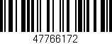 Código de barras (EAN, GTIN, SKU, ISBN): '47766172'