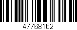 Código de barras (EAN, GTIN, SKU, ISBN): '47768162'