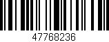 Código de barras (EAN, GTIN, SKU, ISBN): '47768236'