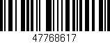 Código de barras (EAN, GTIN, SKU, ISBN): '47768617'