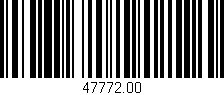 Código de barras (EAN, GTIN, SKU, ISBN): '47772.00'