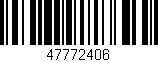 Código de barras (EAN, GTIN, SKU, ISBN): '47772406'