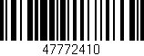 Código de barras (EAN, GTIN, SKU, ISBN): '47772410'