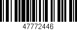 Código de barras (EAN, GTIN, SKU, ISBN): '47772446'