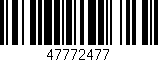 Código de barras (EAN, GTIN, SKU, ISBN): '47772477'