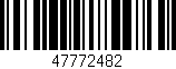 Código de barras (EAN, GTIN, SKU, ISBN): '47772482'