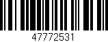 Código de barras (EAN, GTIN, SKU, ISBN): '47772531'