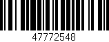 Código de barras (EAN, GTIN, SKU, ISBN): '47772548'