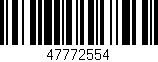 Código de barras (EAN, GTIN, SKU, ISBN): '47772554'