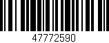Código de barras (EAN, GTIN, SKU, ISBN): '47772590'
