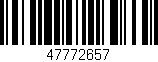 Código de barras (EAN, GTIN, SKU, ISBN): '47772657'