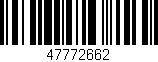 Código de barras (EAN, GTIN, SKU, ISBN): '47772662'