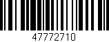 Código de barras (EAN, GTIN, SKU, ISBN): '47772710'