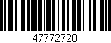 Código de barras (EAN, GTIN, SKU, ISBN): '47772720'