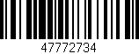 Código de barras (EAN, GTIN, SKU, ISBN): '47772734'