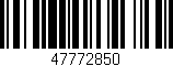 Código de barras (EAN, GTIN, SKU, ISBN): '47772850'