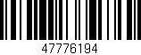 Código de barras (EAN, GTIN, SKU, ISBN): '47776194'
