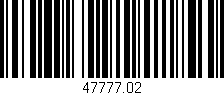 Código de barras (EAN, GTIN, SKU, ISBN): '47777.02'
