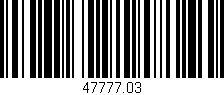 Código de barras (EAN, GTIN, SKU, ISBN): '47777.03'
