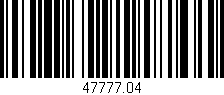 Código de barras (EAN, GTIN, SKU, ISBN): '47777.04'