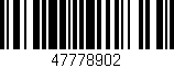 Código de barras (EAN, GTIN, SKU, ISBN): '47778902'