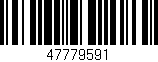 Código de barras (EAN, GTIN, SKU, ISBN): '47779591'