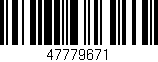 Código de barras (EAN, GTIN, SKU, ISBN): '47779671'