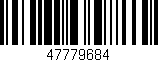 Código de barras (EAN, GTIN, SKU, ISBN): '47779684'