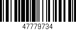 Código de barras (EAN, GTIN, SKU, ISBN): '47779734'