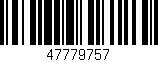Código de barras (EAN, GTIN, SKU, ISBN): '47779757'