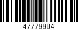 Código de barras (EAN, GTIN, SKU, ISBN): '47779904'