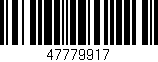 Código de barras (EAN, GTIN, SKU, ISBN): '47779917'