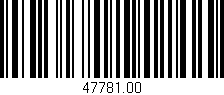 Código de barras (EAN, GTIN, SKU, ISBN): '47781.00'