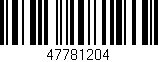 Código de barras (EAN, GTIN, SKU, ISBN): '47781204'