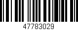 Código de barras (EAN, GTIN, SKU, ISBN): '47783029'