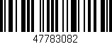 Código de barras (EAN, GTIN, SKU, ISBN): '47783082'