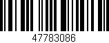 Código de barras (EAN, GTIN, SKU, ISBN): '47783086'