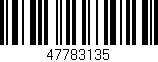 Código de barras (EAN, GTIN, SKU, ISBN): '47783135'