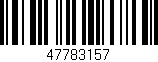 Código de barras (EAN, GTIN, SKU, ISBN): '47783157'