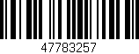 Código de barras (EAN, GTIN, SKU, ISBN): '47783257'