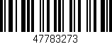Código de barras (EAN, GTIN, SKU, ISBN): '47783273'