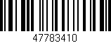 Código de barras (EAN, GTIN, SKU, ISBN): '47783410'