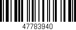 Código de barras (EAN, GTIN, SKU, ISBN): '47783940'