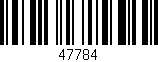 Código de barras (EAN, GTIN, SKU, ISBN): '47784'