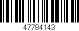 Código de barras (EAN, GTIN, SKU, ISBN): '47784143'
