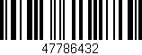 Código de barras (EAN, GTIN, SKU, ISBN): '47786432'