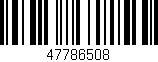 Código de barras (EAN, GTIN, SKU, ISBN): '47786508'