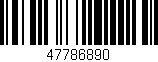 Código de barras (EAN, GTIN, SKU, ISBN): '47786890'