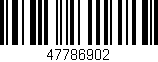 Código de barras (EAN, GTIN, SKU, ISBN): '47786902'