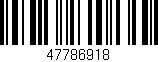 Código de barras (EAN, GTIN, SKU, ISBN): '47786918'